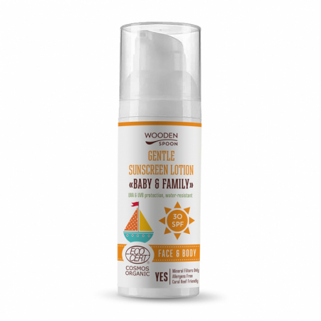Wooden Spoon - Gentle Sunscreen Baby & Family SPF 30, 50 ml 