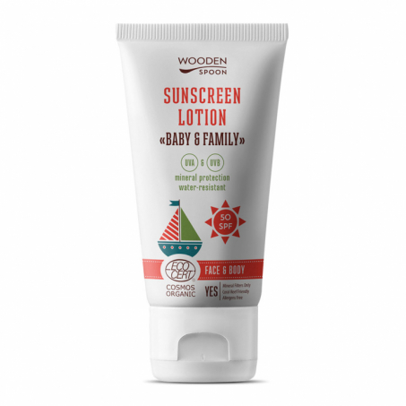 Wooden Spoon - Sunscreen Baby & Family SPF 50, 150 ml 