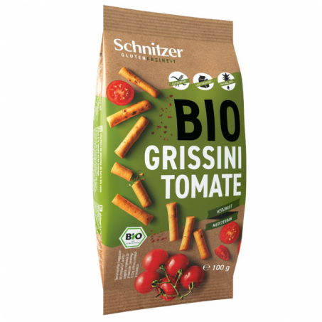 Schnitzer - Glutenfri & Ekologisk Grissini, Tomat