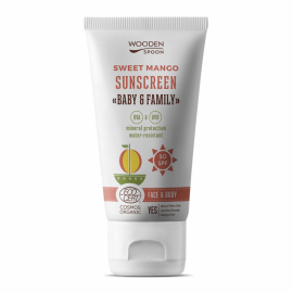 Wooden Spoon - Sunscreen Baby & Family SPF 50, Sweet Mango, 150 ml