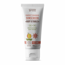 Wooden Spoon - Sunscreen Baby & Family SPF 50, Sweet Mango, 100 ml