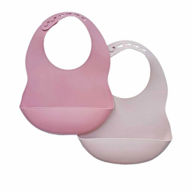 SUMMERVILLE Organic - Haklapp Silikon 2-pack, Mauve + Rosa