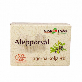 Lagertvål - Aleppotvål 8% Lagerbärsolja, 100gr