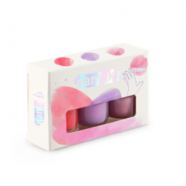 Namaki - Vattenbaserat Nagellack för Barn, Set om 3 st, Pink