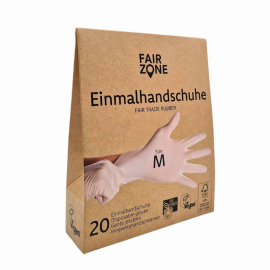 Fair Zone - Tunna Gummihandskar i Naturlatex M 20st