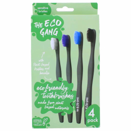 The Eco Gang - Ecofriendly Plantbased Tandborste Vuxen Sensitive 4 - Pack