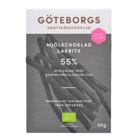 Göteborgs Hantverkschoklad - Ekologisk Bean to Bar Lakrits 55%