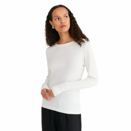 Movesgood - Bamboo Long Sleeve Top Vit