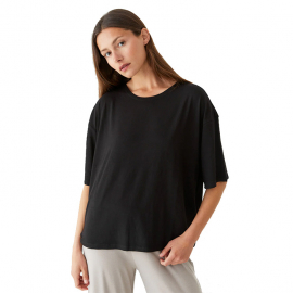 Movesgood - Bamboo Oversized Top Svart