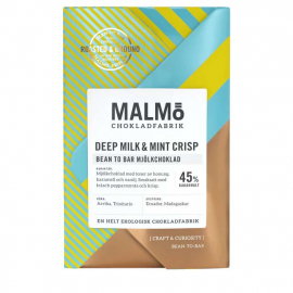 Malmö Chokladfabrik - Craft Eko Deep Milk & Mint Crisp 45%