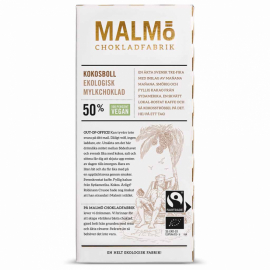 Malmö Chokladfabrik - Tegelserien Eko & Vegan Choklad Kokosboll 50 %