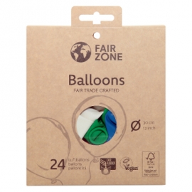 Fairzone - Ballonger i Naturgummi 24st Mix Färg