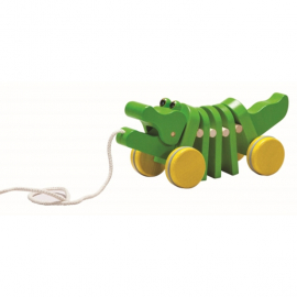 PlanToys - Dragleksak Dansande Alligator Grön