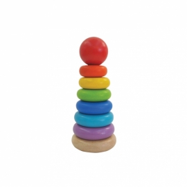 PlanToys - Stapeltorn Stacking Ring med Boll i Toppen