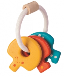 PlanToys - Nycklar i Trä Baby Key Rattle