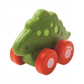 Plantoys - Dino Car-Stego i Trä, Grön