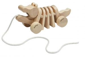 PlanToys - Dragleksak Dansande Alligator Natur