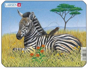 Larsen - Litet Rampussel Vilda Djurungar Zebra, 9 Bitar