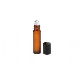 Roll-on liten glasflaska 10 ml Stålkula, Amber