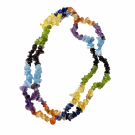 Andekvarts - Chakra Halsband 86 cm, Chips