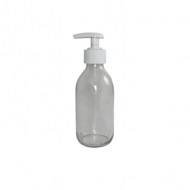 Reko - Pumpflaska i Klart Glas 200 ml, Vit