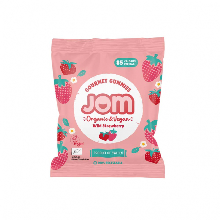 OM - Wild Strawberry Ekologiskt & Veganskt, Snack pack 25 gr