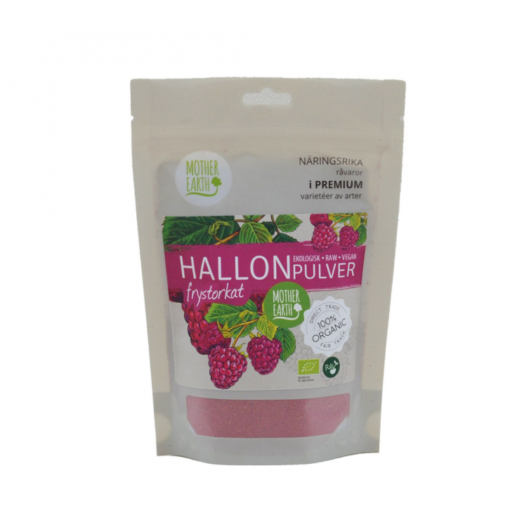 Mother Earth - Hallonpulver Frystorkat RAW&EKO 100g