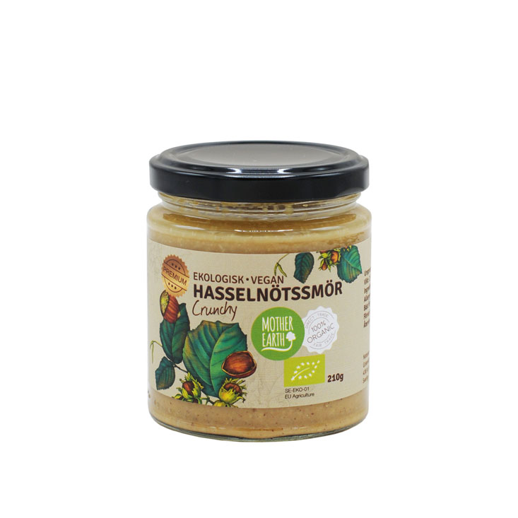 Mother Earth - Hasselnötssmör Crunchy RAW Preimum EKO 210g