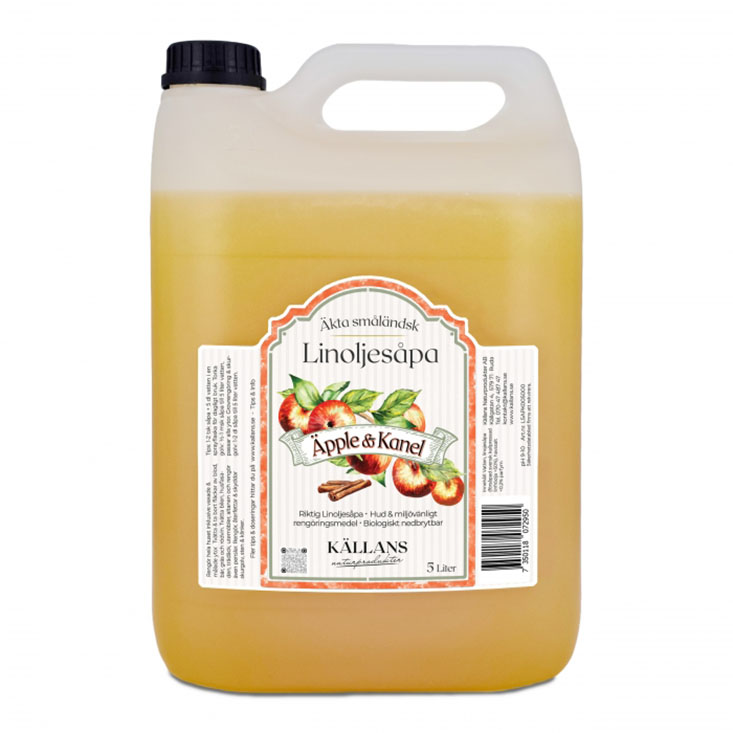 Småländsk Linoljesåpa Äpple Kanel, 5 L