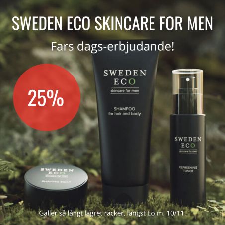 25% på sortimentet från Sweden Eco for men